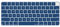 Blaue Tastaturabdeckung für Magic Keyboard mit Touch-ID oder Sperrtaste (2021+) (blau)