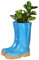Large Light Blue Ceramic Double Wellington Boot Shaped Indoor Plant Pot Spring Summer Wedding Anniversary Gardening Gift