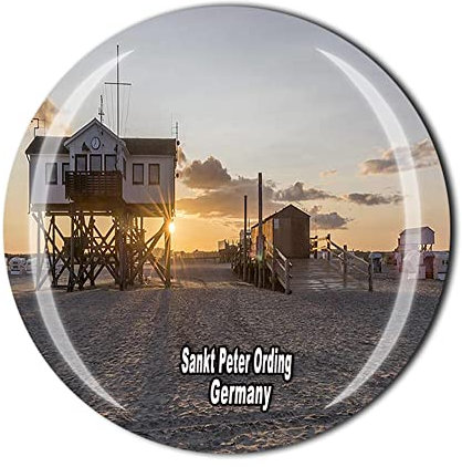 Sankt Peter Ording Germany Kühlschrankmagnet Kristall Touristen Souvenir Geschenk Sammlerstücke Kühlschrank Magnet Aufkleber