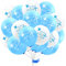 12 Stück Taufdekorationen Luftballons für Jungen Mädchen Baby 30,5 cm Taufe Dekorationen Babyparty Taube Kreuz Geburtstag Latexballon Blau und Weiß 12 Stück