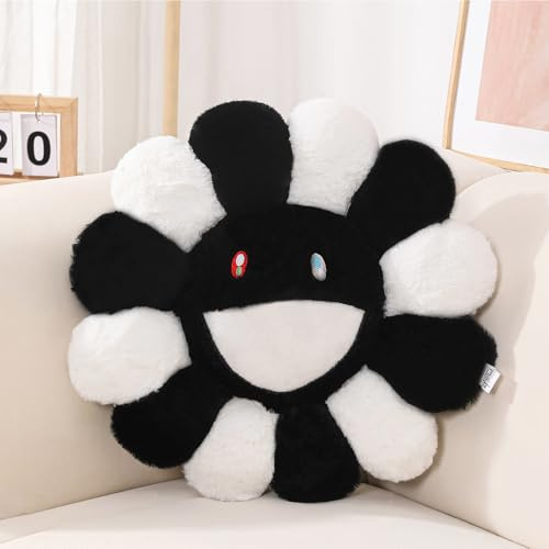FIONOUT ZASTION Blumenkissen, Blumenförmiges Wurfkissen, Blumengesicht, Bodenkissen, Bodenkissen, buntes Sonnenblumen-Plüschkissen, niedliche Raumdekoration, dekorative Kissen für Sofa, Schlafzimmer,
