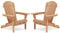 Adirondack Klappstuhl für den Außenbereich, Holz, 2er-Set, mit vormontierter Rückenlehne, Holz-Terrassenstuhl für Garten, Hinterhof, Veranda, Pool, Deck, Feuerstelle