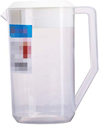 2.5L/87Oz Plastic Water Pitcher with Lid and Handle, Heat Resistant Jug for Hot and Cold Drinks, Ideal for Home, Parties, Picnics, Lemonade, Juice, and Ice Tea