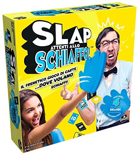 GOLIATH Slap - Attenti allo Schiaffo, Gioco Divertente per Bambini e Bambine, dai sette anni in su, Gioco d'Azione con Mano di Gomma, Party Game, Multicolore, 926352.006