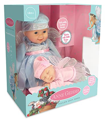 Anne Geddes 575705 Fairy Little Sister Set inkl. großen und kleinen weichen Körperpuppen