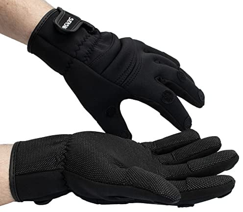 Senshu Neopren Fishing Gloves | Angler Landehandschuhe | Angel Handschuhe | wasserdichte, rutschfeste Handschuhe (XXL)
