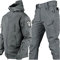 VBVARV Militärische Taktische Herren-Kampfuniform wasserdichte Armee-Kampfanzug-Sets Camouflage Softshell-Jacken-Hosen Jagdkleidung,Grau,XXL