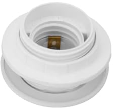 1x Kunststoff Einbaufassung E27 Lampenfassung Maximal 250V/40 Watt zum Einbau Max. 25mm Wandstärke | perfekt für den Einbau in Wandschränke, Möbel