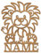 codiarts. Namensschild | Wandbild | Kinderzimmer | Kindertür | personalisierbar mit Namen | selbstklebend (Löwe)