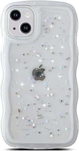 miyonsin Coque pour iPhone X/iPhone XS, Qualité Supérieure Protection Housse Etui en Silicone TPU Souple, Étui Housse Glitter Anti-Chocs, Housse Femmes Filles Mignon Transparent Coque, Transparent-1