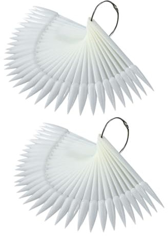 Beaupretty 100pcs Nail Tips Palette Nail Art Display Practice Sticks Gel Polish Press