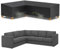 Housse de canapé de jardin en forme de L - Tissu Oxford 420D - Coupe-vent - Résistant aux UV - Pour canapé d'angle - En forme de L - 210 x 270 x 90/65 cm