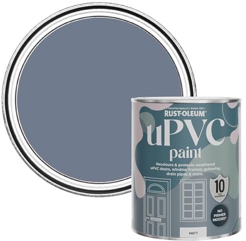 Rust-Oleum Blue uPVC Door and Window Paint in Matt Finish - Hush 750ml