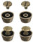 QUARKZMAN 4 Ensemble Rivets Stud Sac à Main Pieds 1/2 Rivets à Tête Plate à Visser en Alliage pour Cuir Sac Fourre-Tout Vêtements DIY, Bronze