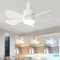 Ventilador De Techo Con Iluminación Y Control Remoto Luz Moderna E27 Con Ventilador LED 35W Regulable 3000K-6500K Ventilador De Techo Con Ventilador Silencioso 4ta Velocidad Dormitorio Sala De Estar
