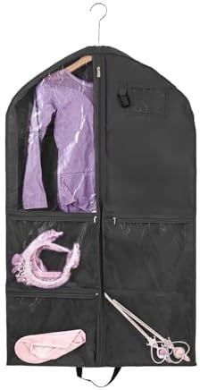 Kleidersack,Kleidersack Anzug 100 x 60 cm,Kinder Kleidersäcke mit 5 Taschen,Kleidersäcke für Anzug Mantel Jacke,Atmungsaktive Kleiderhülle für Tänzer,Anzugtasche,Kleiderschutzhülle fü Reisen