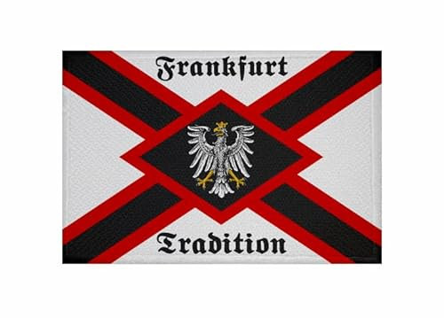 U24 Aufnäher Frankfurt Tradition Adler Fahne Flagge Aufbügler Patch 9 x 6 cm