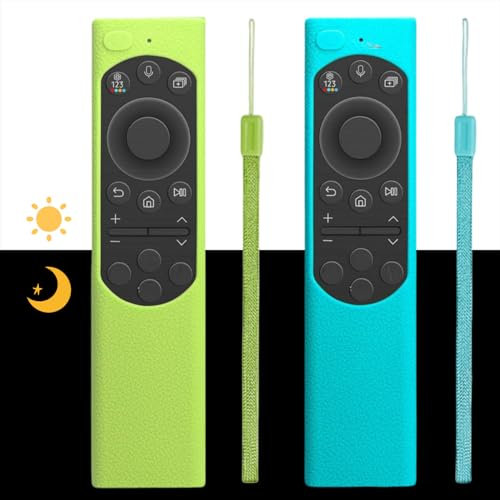 [2 Pack] Remote Cover for Samsung Solar TV, Silicone Protective Case for Samsung Solar Cell Remote 2021 2022 BN59-01357 BN59-01385 BN59-01265A Anti-Slip Remote Case Holder