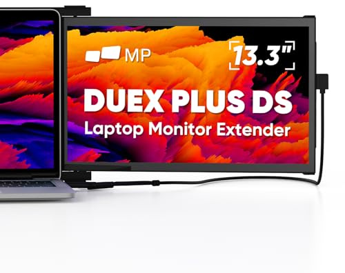 Monitor portatile – Mobile Pixels Duex Plus DS 13.3 pollici FHD 1080P Estensore monitor per laptop, USBA/Tipo-C/HDMI Plug and Play per portatili da 13 a 14.5 pollici, compatibile con
