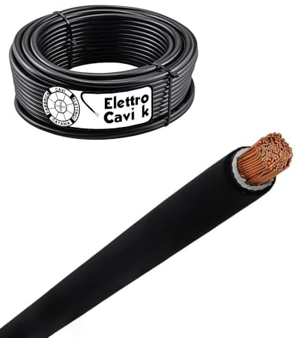 ELETTROCAVI K - CAVO ELETTRICO H07RN-F 1x1,5 mm² IN GOMMA NEOPRENE SUPER FLESSIBILE USO INTERNO/ESTERNO UNIPOLARE 1 POLO CPR 0,6/1 kV IEMMEQU PROFESSIONALE MADE IN ITALY 50 METRI
