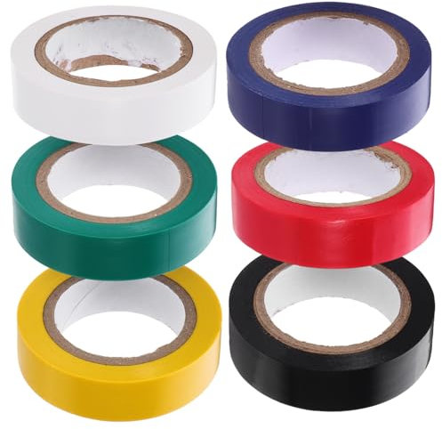 PLAFOPE 6 Rollen Isolierband Breites Robustes Pvc-isolierband Für Elektriker Hochtemperatur-drahtbänder Rote Farbe Für Den Einsatz in Der Automobilindustrie