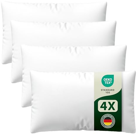 Blumtal Kissenfüllung 30x50 cm 4er - Oeko-TEX zertifizierte Füllung Kissen 30x50 cm - Kissen Füllung aus Polyester - waschbares Innenkissen mit Rebounce-Effekt - Kisseninlett - Füllkissen weich