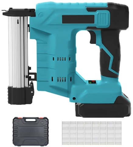 hzexun 18GA Cordless Staple Gun Brad Nailer 2 in 1, Battery Powered 2.0Ah Cordless Nail Gun,Electric Stapler with Staples Nails for Upholstery, Material Repair, Wood Carpentry