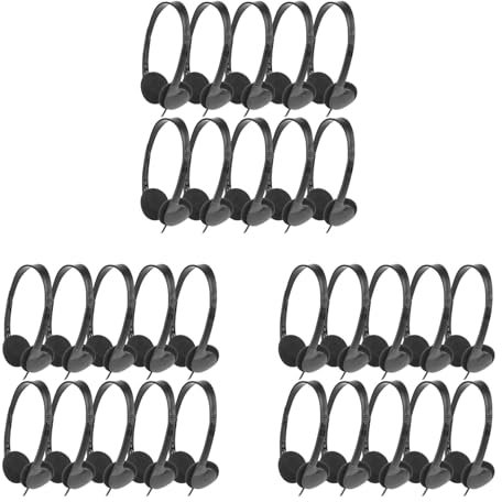 Mauedest Lot de 30 Écouteurs de Classe pour Enfants, École, Écouteurs Audio 3,5 mm pour Étudiants, Enfants, Tout-Petits, Adolescents