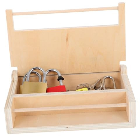 CVUTOVO Jouets Montessori avec Serrure et Clé Éducatif Interactif pour Tout Petits Développement Concentration et Coordination Œil Main Matériel de Vie Pratique