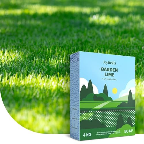 Chaux pour pelouse et jardin - 4 kg pour 50 m² - Réduit l’acidité du sol - Enrichie en magnésium - Pour une couleur verte intense - Contre la mousse