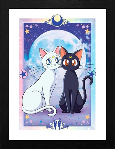 Sailor Moon Luna & Artemis None Gerahmtes Bild farbig