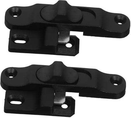 Veemoon 2 Stück Kunststoff Schiebetür Riegel Schloss Vintage Design Sicherheitsverschluss für Fenster und Terrassentüren Leicht zu Installieren Geeignet für Schiebe Falttüren Innen