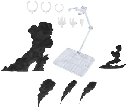 harayaa Supports pour Figurines avec Effets de Fumée, Supports pour Poupées et Présentoirs pour Figurines Miniatures, noir