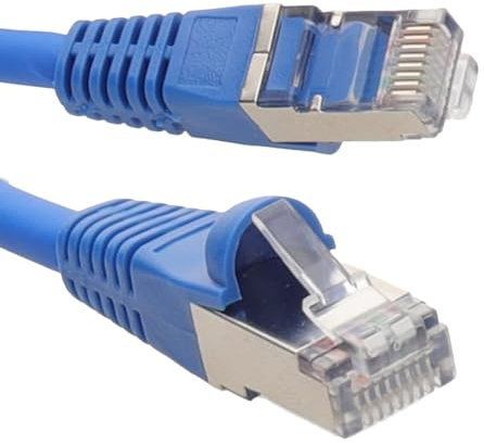 kenable Cat6A SSTP Network Cable LSZH 10 Gigabit Ethernet RJ45 Patch Lead Snagless Blue 20m
