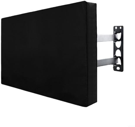 Gettimore Cubierta de TV al aire libre 600D Oxford impermeable, resistente al viento, a prueba de polvo con parte inferior LED LCD de 70-75 80-85 pulgadas para pantalla plana (80-85)