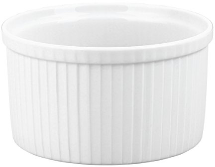 Pillivuyt Porcelain 8-Cup, 7-1/4-Inch Deep Classic Pleated Souffle Dish