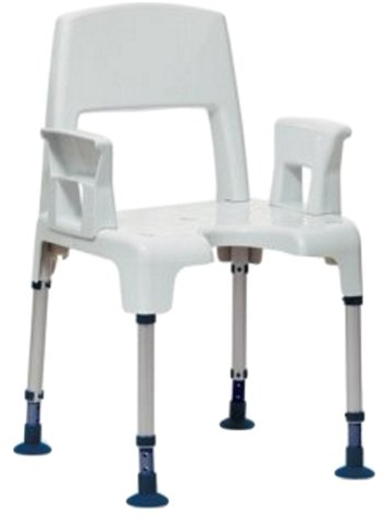AQUATEC PICO Duschhocker m. Arm-u. Rückenl. u.Ausschnitt, Badehilfen
