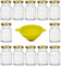 Viva Haushaltswaren - 12 x Gewürzgläser / Einmachgläser 150 ml mit goldfarbenem Verschluss, runde Twist off Gläser als Marmeladengläser, Glasdosen & Vorratsdosen verwendbar (inkl. Einfülltrichter)