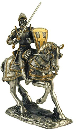 Veronese Zinn-Ritter auf Pferd mit Schwert (Zinn)