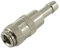 Druckluftkupplung NW 2,7 mit Schlauchtülle Micro-Kupplung Messing/vernickelt Edelstahl (Messing vernickelt - 4 mm)
