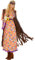 dressforfun Damen 60er Jahre Kostüm, Hippie Kostüm, Mode Damen, Kostüm Hippie Frau, Hippie-Kostüm, Flower Power Kostüm, Hippie Damen, Kleid, Fransenweste Damen Hippie, Kostüme Fasching Damen- XXL