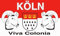 Buddel-Bini Flagge Fahne ca. 90x150 cm : Köln Viva Colonia Karneval Fastnacht Fasching