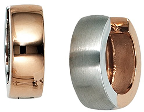 JOBO Damen-Creolen aus 585 Gold Bicolor