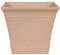 Cache-Pot Carré Rouge Clair Effet Terracotta 34 x 34 x 30 cm Pot de Fleurs en Pierre et Polyrésine de Style Ancien pour Extérieur et Intérieur Beliani
