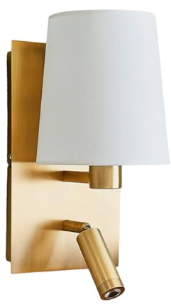Lindby Wall Light Aiden in Bronze Made of Textile for e.g. Living Room & Dining (1 Light Source,) from wall Lighting, lamp