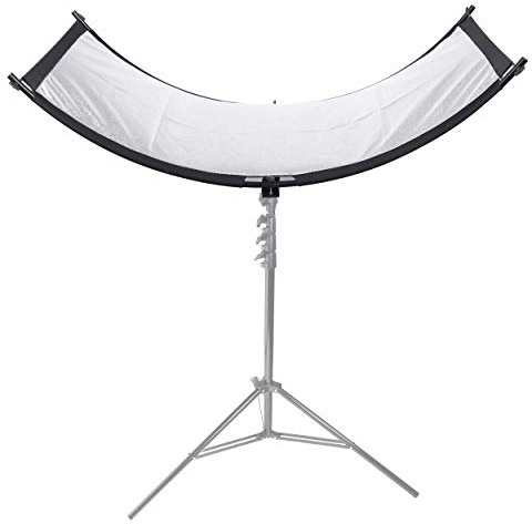 Pixapro 139.7x51.8cm Curved Reflector Lighting Control Kit Clamshell Photo Light Reflector Diffuser Curved U-Shape Reflective Panel Arclight Curved Eyelighter for Studio Photography Video Shooting