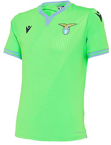 Macron SSL M20 Maglia Gara Away Ufficiale Mm Jr, SS da Bambino Lazio 2020/21 Bimbo, Verde Fluo, JL
