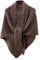 G-LIKE Damen Dreieckschal Schultertuch Umhang – Frühling Herbst Winter Gestrickt Warm Dekorativ Umschlagtuch Schal Halstuch Kopftuch Dreieckstuch für Frauen Mädchen - Strickwolle (Braun)