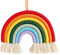 Vientiane Regenbogen Wandbehang Dekoration, Regenbogen Kindergarten Hängen Dekoration, Regenbogen Makramee Wandbehang, Regenbogen Wandbehang Handgewebt, Kreative Handgemachte Dekor für Kinderzimmer