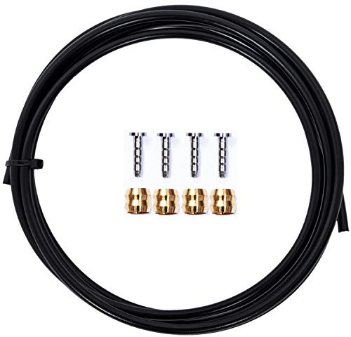 YBEKI 2500mm Kevlar Teflon Hydraulic Disc Brake Hose Kit with Brass Fittings – Compatible with Shimano BH59/BH90, SRAM, Magura